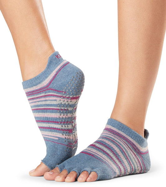 Toesox Low Rise Half-Toe Yoga Grip Socks Gypsy